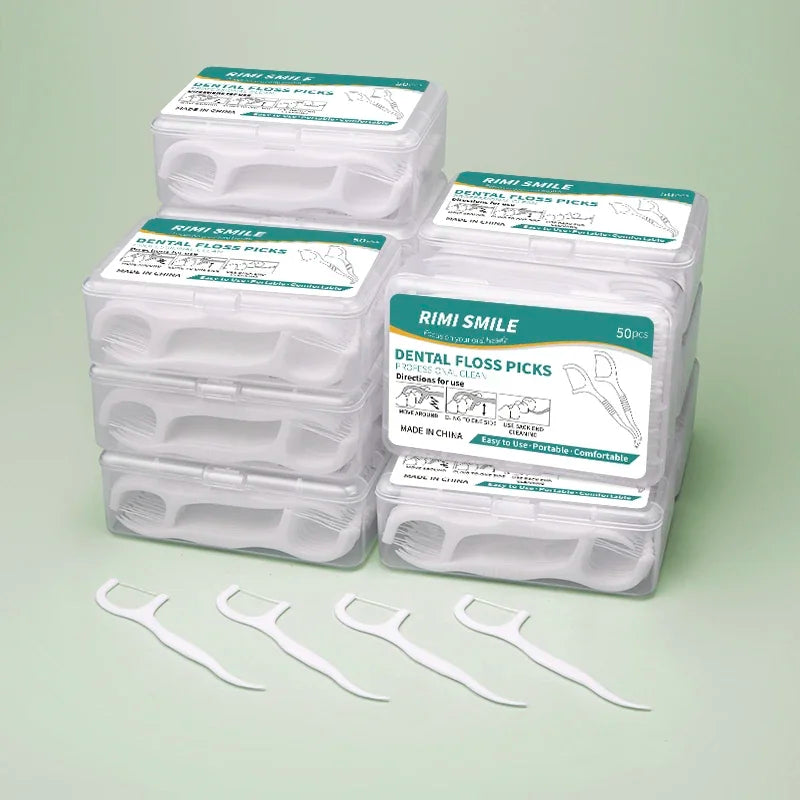 50/150/300/600/1000PCS portable Dental floss and toothpicks Disposable oral care products,oral care, dental floss, toothpick set