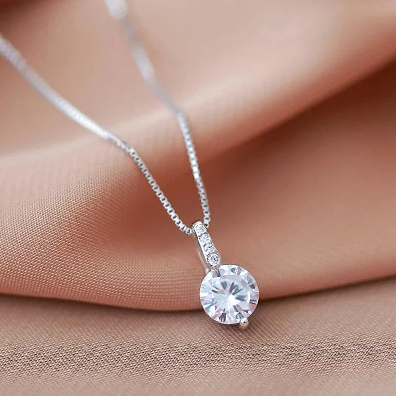 Huitan Dainty Round Shaped Stud Earrings for Women Full White Cubic Zirconia Simple and Classic Female Earrings Wholesale Lots