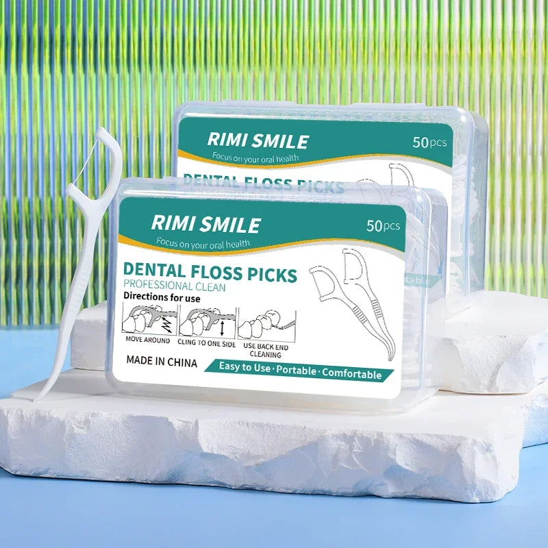 50/150/300/600/1000PCS portable Dental floss and toothpicks Disposable oral care products,oral care, dental floss, toothpick set