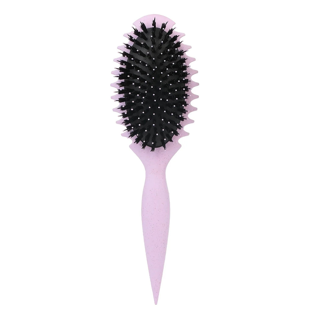 Brosse à cheveux bouclés mouillés Candy Comb (1 pièce) - Brosse à cheveux définissant les boucles - Poils doux avec picots - Outil de coiffage professionnel pour femmes