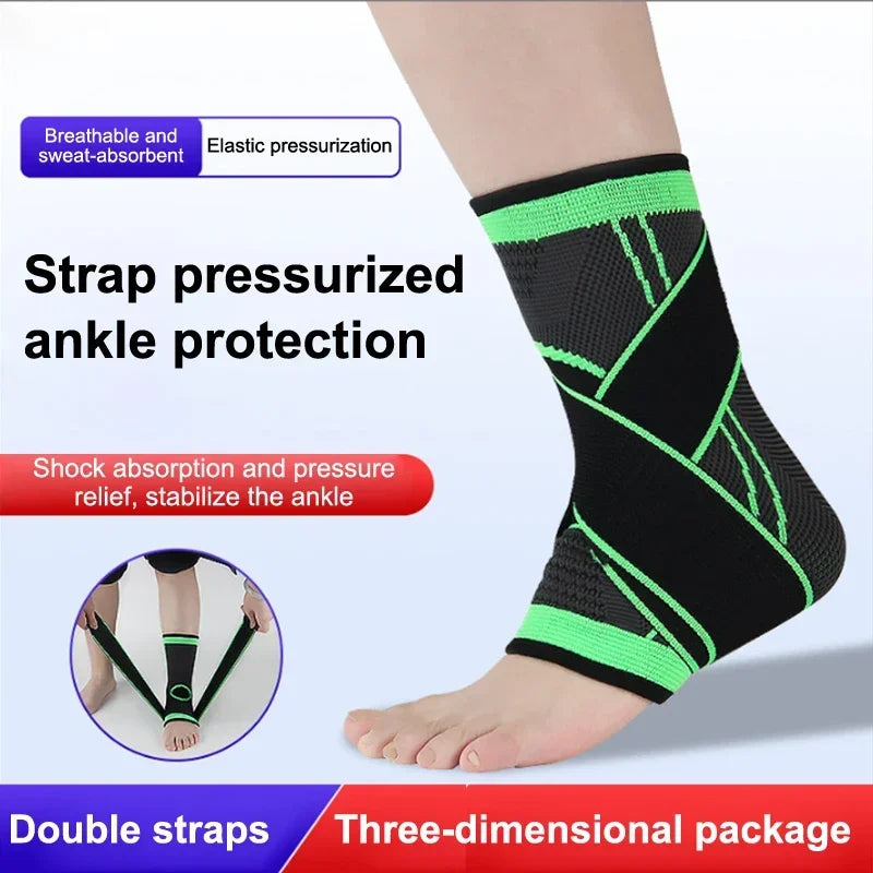 Adjustable Elastic Ankle Brace Compression Sleeve Foot Support Stabilizer for Plantar Fasciitis Achilles Tendonitis Sports Sock