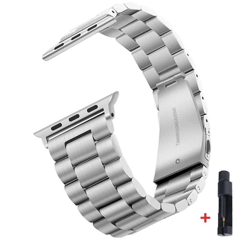 Steel Strap for Apple Watch Ultra Band 49mm 45mm  44mm 42mm 38mm 40mm 41mm Metal Sports Bracelet IWatch Series 8 7 6 Se 5 4 3