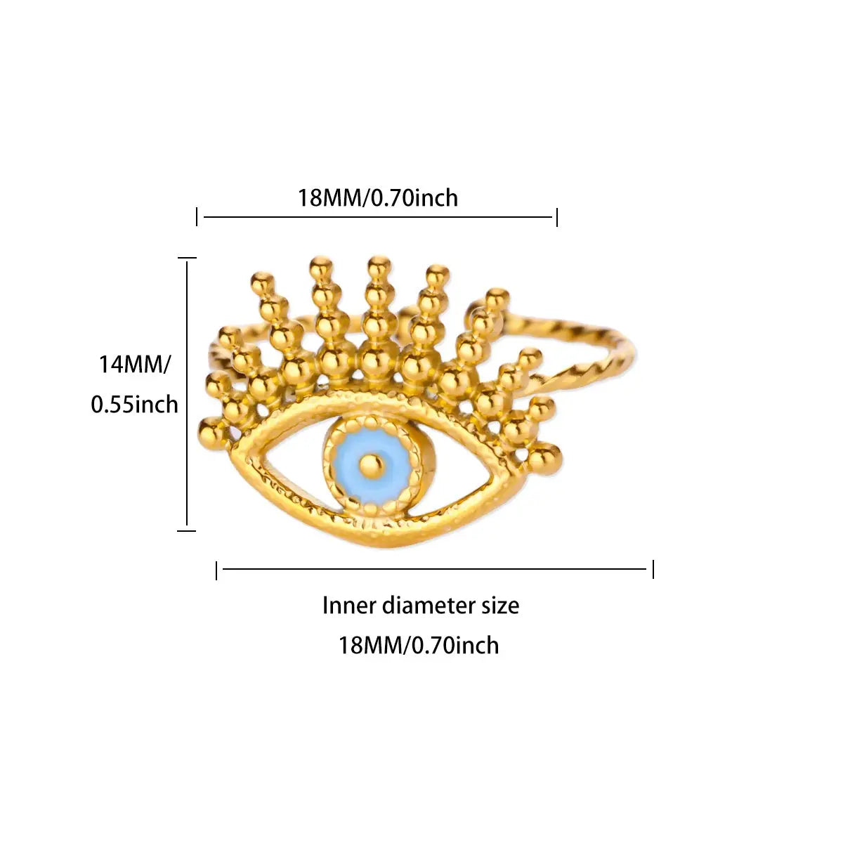 Square Teardrop Double Open Rings For Women Gold Color Stainless Steel Geometric Ring Aesthetic Wedding Christmas Jewelry Gift