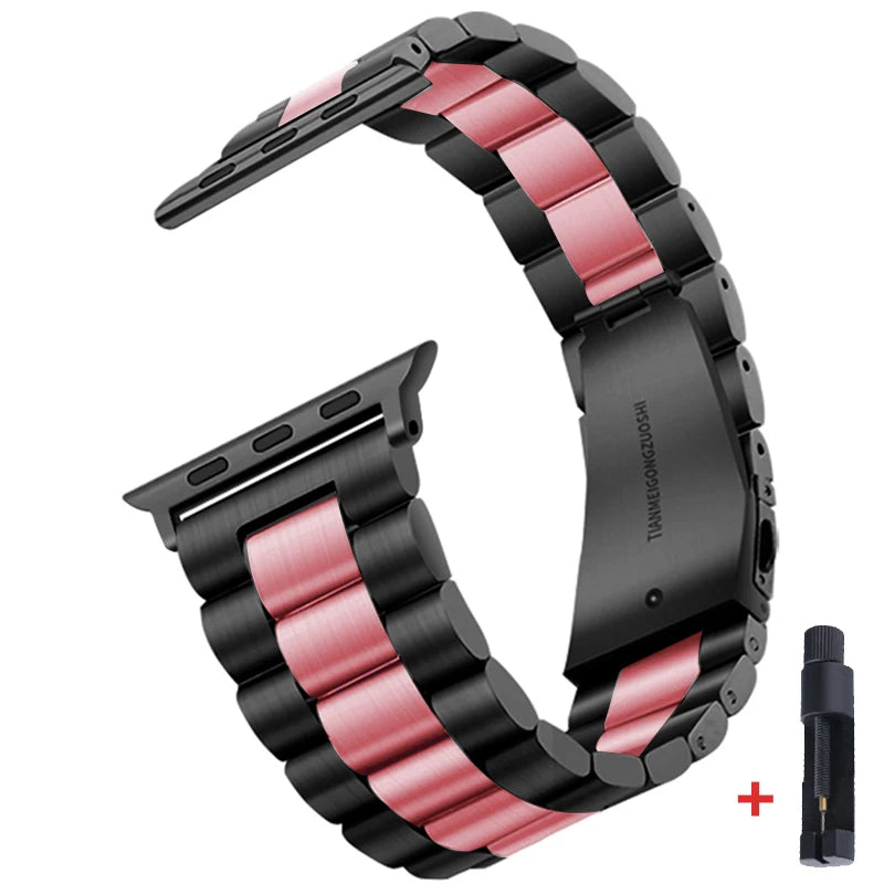 Steel Strap for Apple Watch Ultra Band 49mm 45mm  44mm 42mm 38mm 40mm 41mm Metal Sports Bracelet IWatch Series 8 7 6 Se 5 4 3