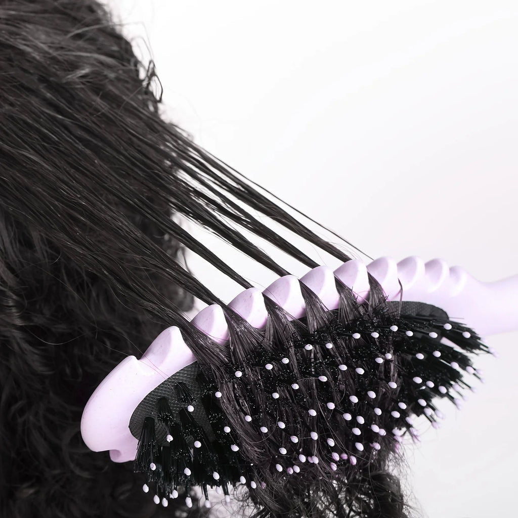 Brosse à cheveux bouclés mouillés Candy Comb (1 pièce) - Brosse à cheveux définissant les boucles - Poils doux avec picots - Outil de coiffage professionnel pour femmes