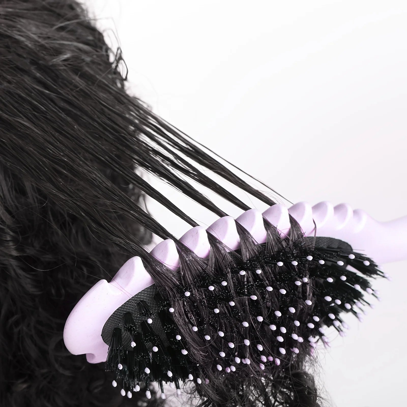 Brosse à cheveux bouclés mouillés Candy Comb (1 pièce) - Brosse à cheveux définissant les boucles - Poils doux avec picots - Outil de coiffage professionnel pour femmes