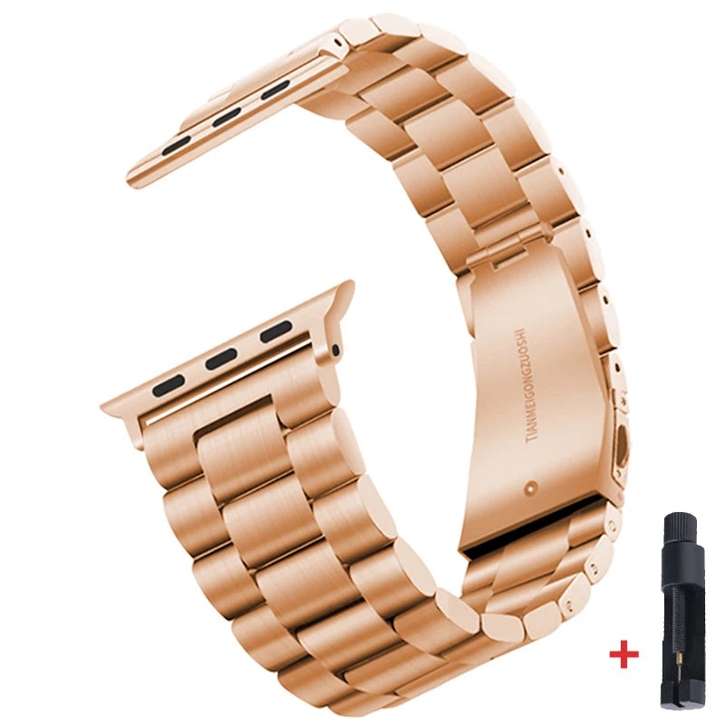 Steel Strap for Apple Watch Ultra Band 49mm 45mm  44mm 42mm 38mm 40mm 41mm Metal Sports Bracelet IWatch Series 8 7 6 Se 5 4 3