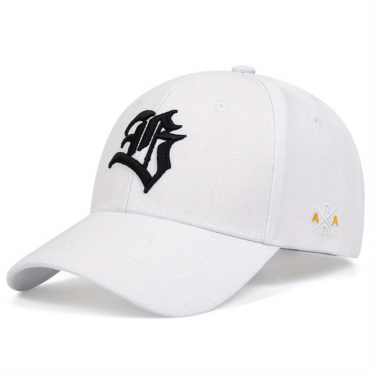 Casquette de baseball brodée Goth B, couleur unie, décontractée, unisexe, style papa, pour femmes et hommes.