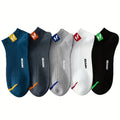 5 Pairs of Men'S Stylish, Breathable, Casual, Soft, And Comfortable Short Socks, Perfect for Summer Boat Shoes.