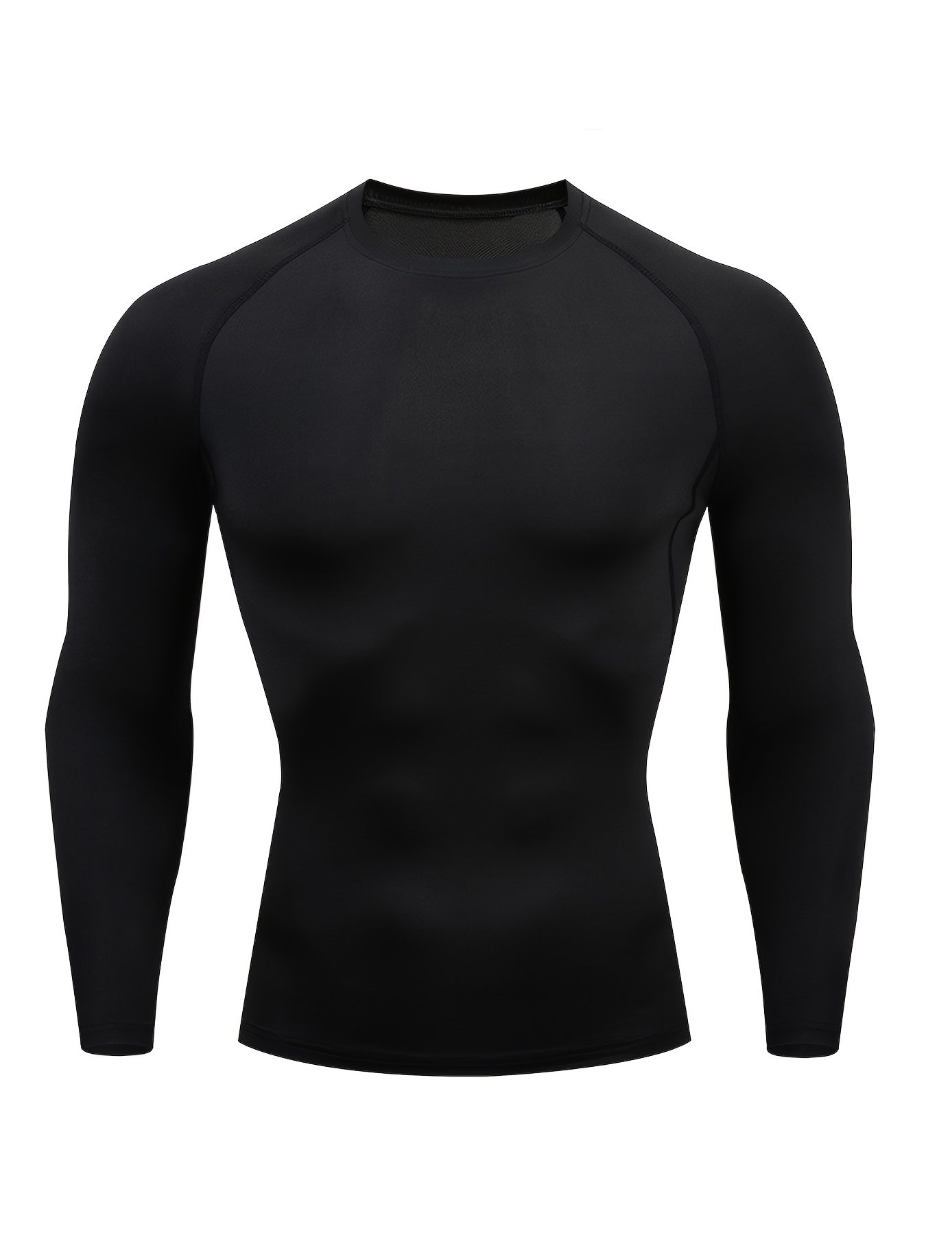 Men'S PRO Sports Quick-Dry Fitness Top | Long Sleeve, High Stretch, Crew Neck, Moisture Wicking, Suitable for Running, Training, and Casual Wear