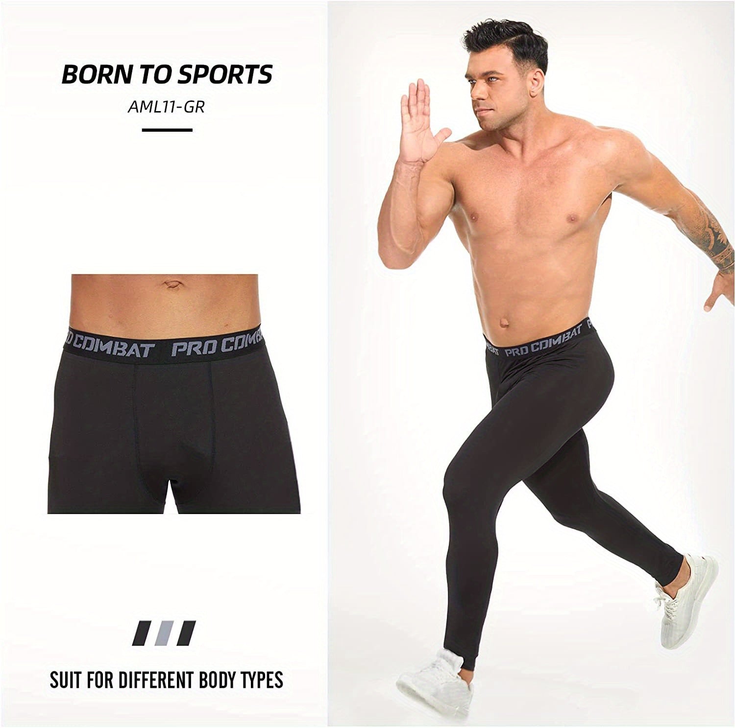 Unisex Letter Print Compression Sports Leggings, Quick Dry And Breathable Pants Ideal For Running Yoga And Outdoors Sports Wear