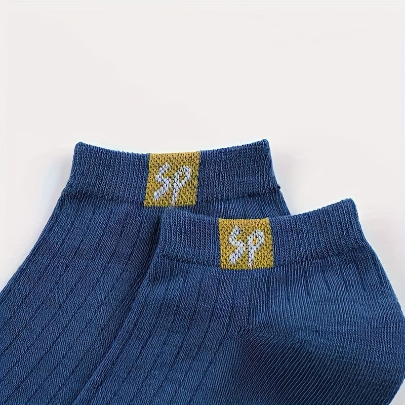 5 Pairs of Men'S Stylish, Breathable, Casual, Soft, And Comfortable Short Socks, Perfect for Summer Boat Shoes.