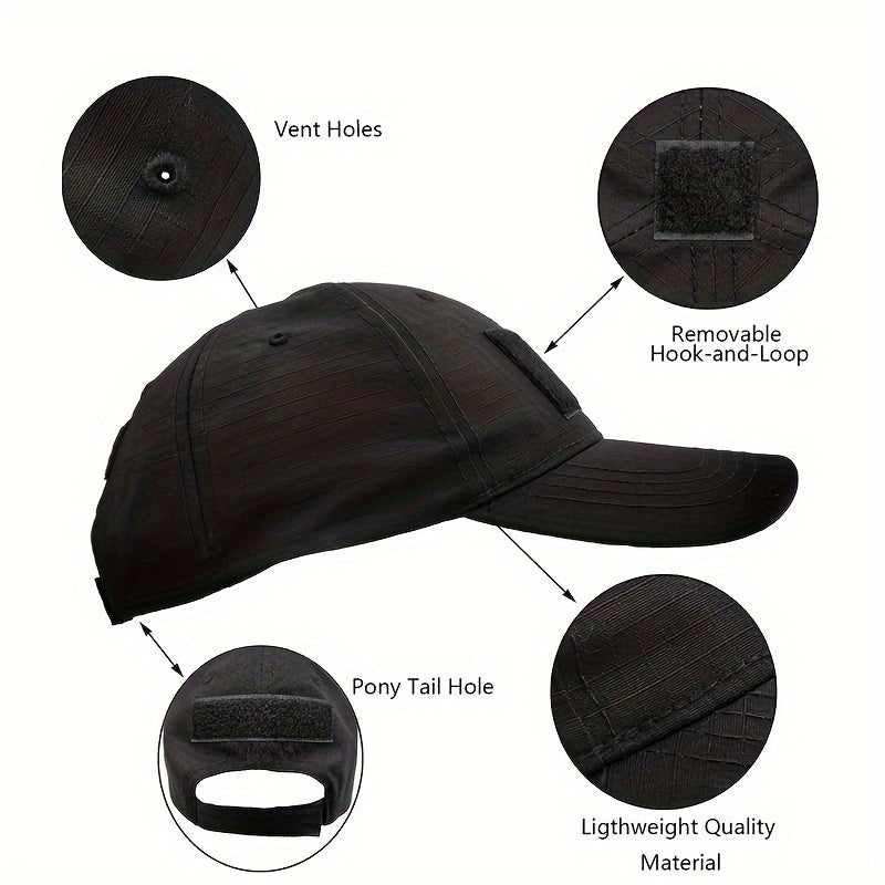Casquette de baseball unisexe en tissu intégral, idéale pour diverses activités de plein air. Respirante, elle évacue l'humidité, sèche rapidement et est facile à porter.
