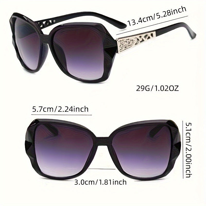 Lunettes œil-de-chat tendance pour femme, monture gelée dégradée, style décontracté, idéales pour la conduite, l'été, la plage et les fêtes ensoleillées.
