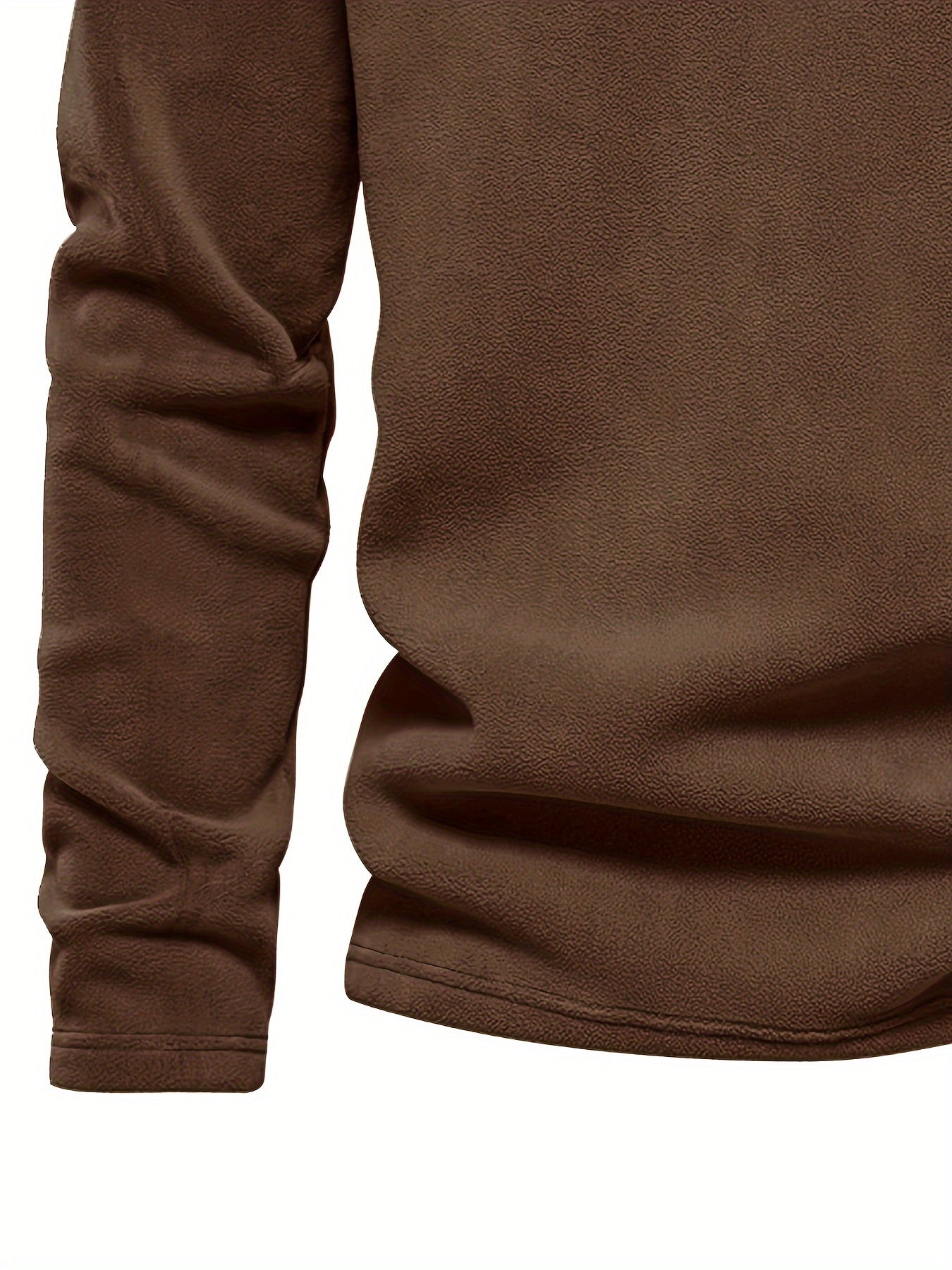 Men's Thermal Half-Zip Sweater Jacket with Round Neck & Collar - Winter Warm Full-Zip-like Zipper (Half-Zip) Closure, Machine Washable Casual Coat for Office & Outdoor, Dark Blue/Burgundy Label-Compatible (No Bulk Layering Ne