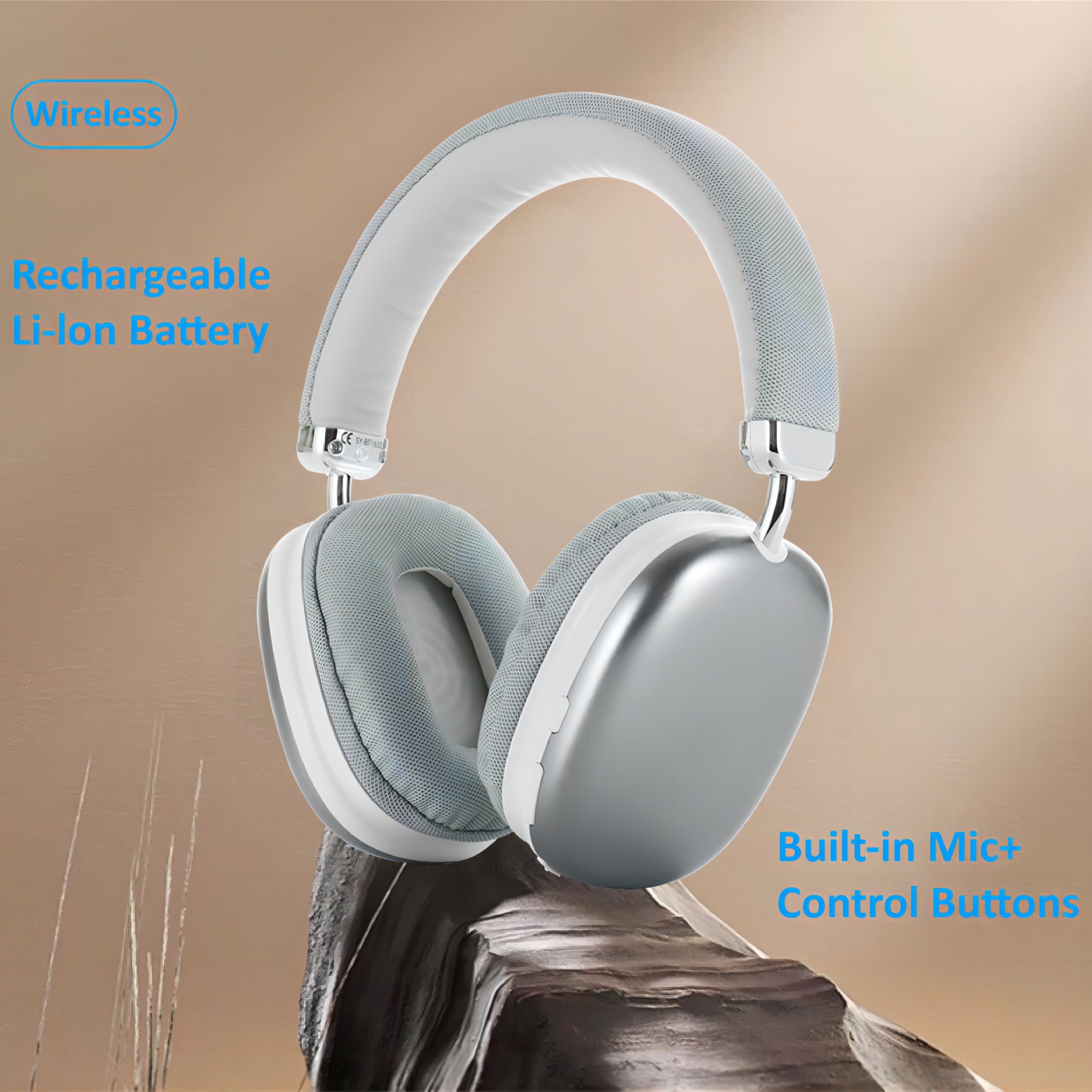 Upgraded High-Quality Wireless Headphones, Lightweight Foldable Earphones with Built-In Microphone, Compatible with 3.5Mm Audio Cable, Travel Work Stereo Laptop Phone, Ios Wireless Gaming Headset, Christmas Gift
