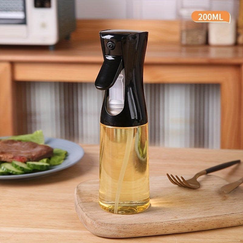 1pc, 6.8oz/10.1oz Oil Sprayer, Plastic Oil Spray Bottle, Barbecue Spray Bottle, Barbecue Picnic Tools, Kitchen Cooking Olive Oil Dispenser, Camping Barbecue Roasting Vinegar Sauce Oil Sprayer, Edible Oil Jar, For Air Fryer, S