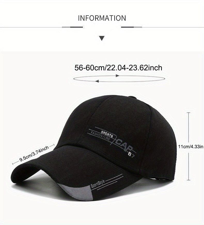 Men's Sports Sunscreen Baseball Cap Letter Print Outdoor Sun Visor Hat