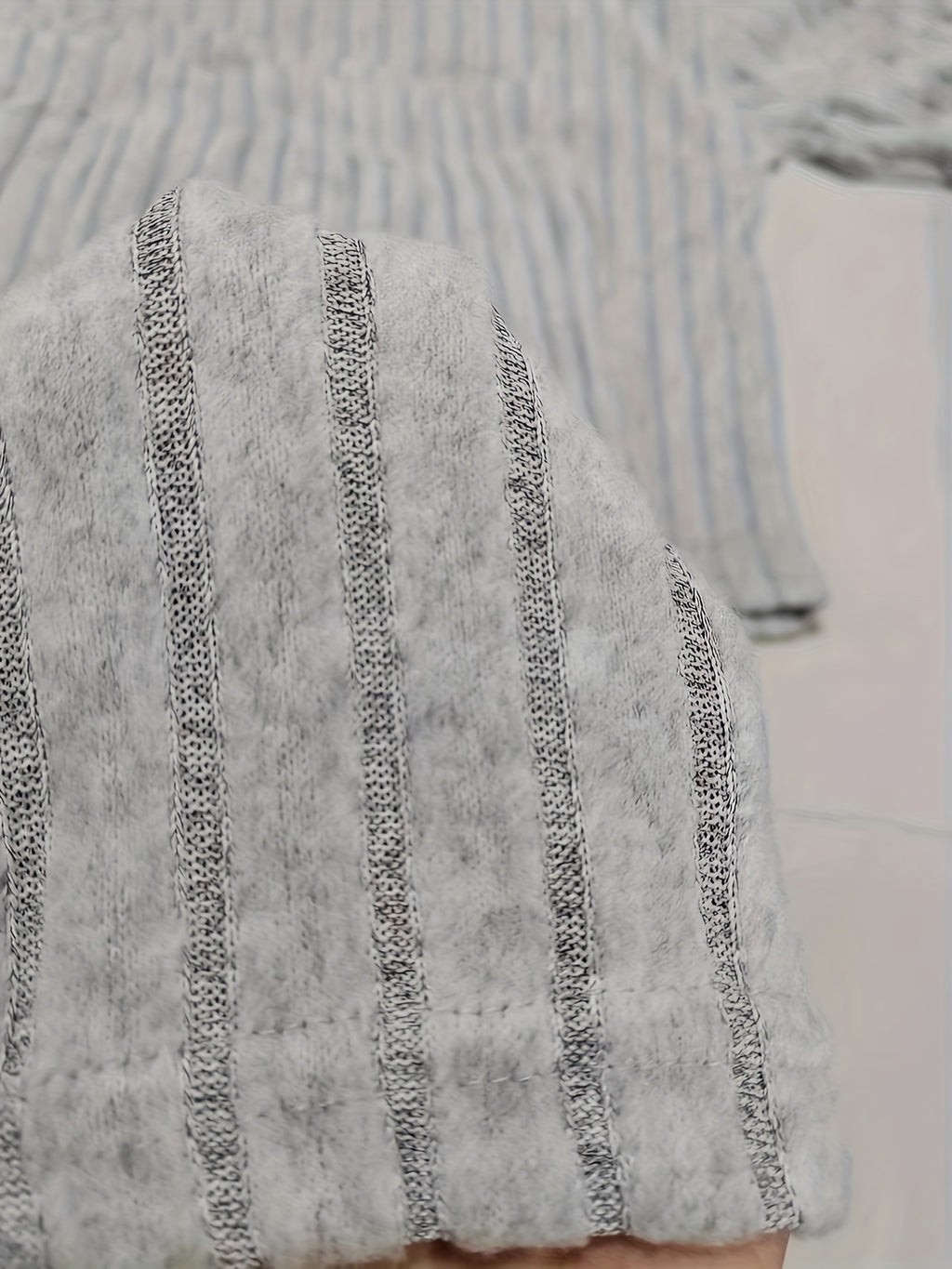 Solid Ribbed Two-piece Set, Casual Mock Neck T-shirt & Wide Leg Pants Outfits, Women's Clothing