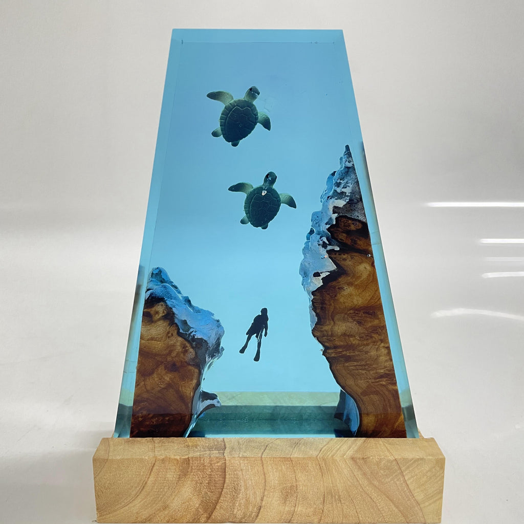 1pc Turtle Resin Lamp, Handmade Home Decor Bedside Lamp, Unique Resin Lighting For Bedside Table, Nightstand Decorations For Bedroom, Best Gift For Everyone