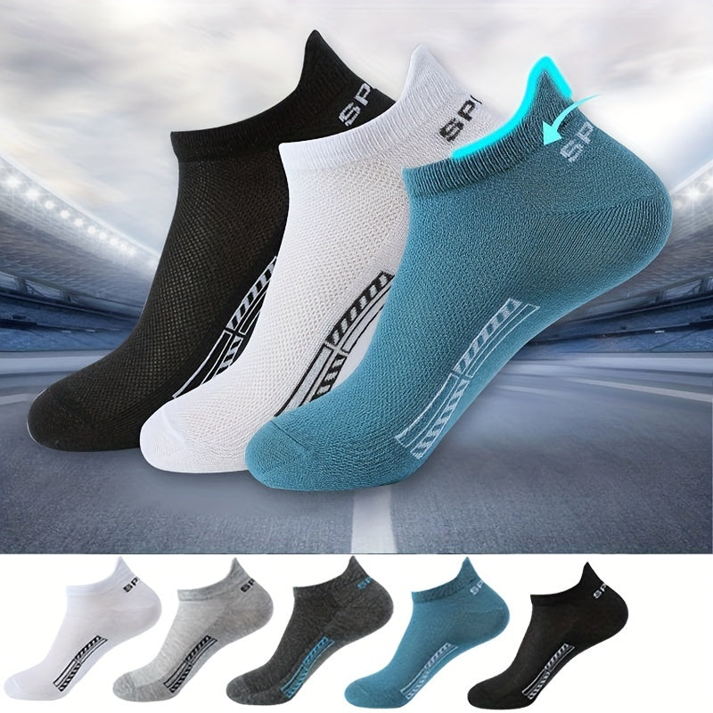 5Pairs High Quality Ankle Socks Breathable Sports Socks Mesh Casual Athletic Summer Thin Cut Short Sokken