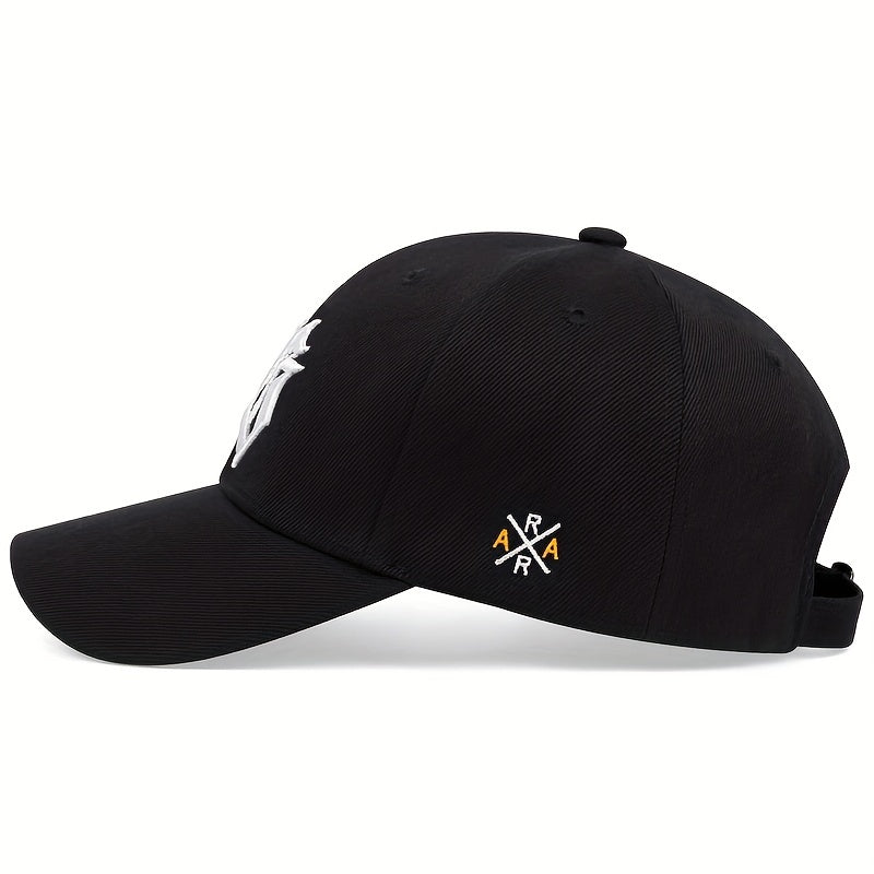 Casquette de baseball brodée Goth B, couleur unie, décontractée, unisexe, style papa, pour femmes et hommes.