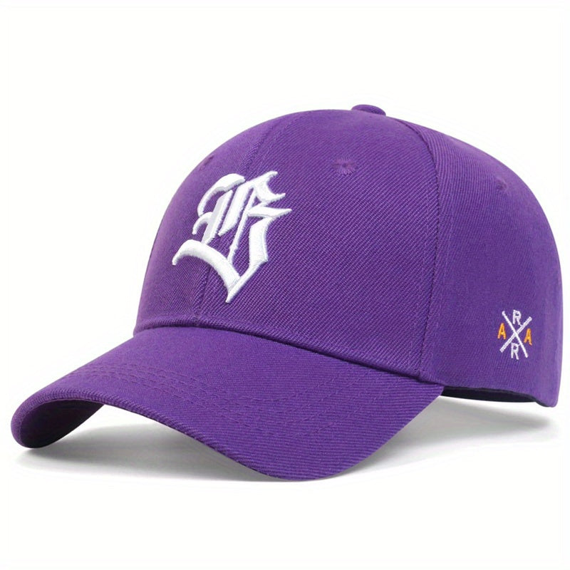 Casquette de baseball brodée Goth B, couleur unie, décontractée, unisexe, style papa, pour femmes et hommes.