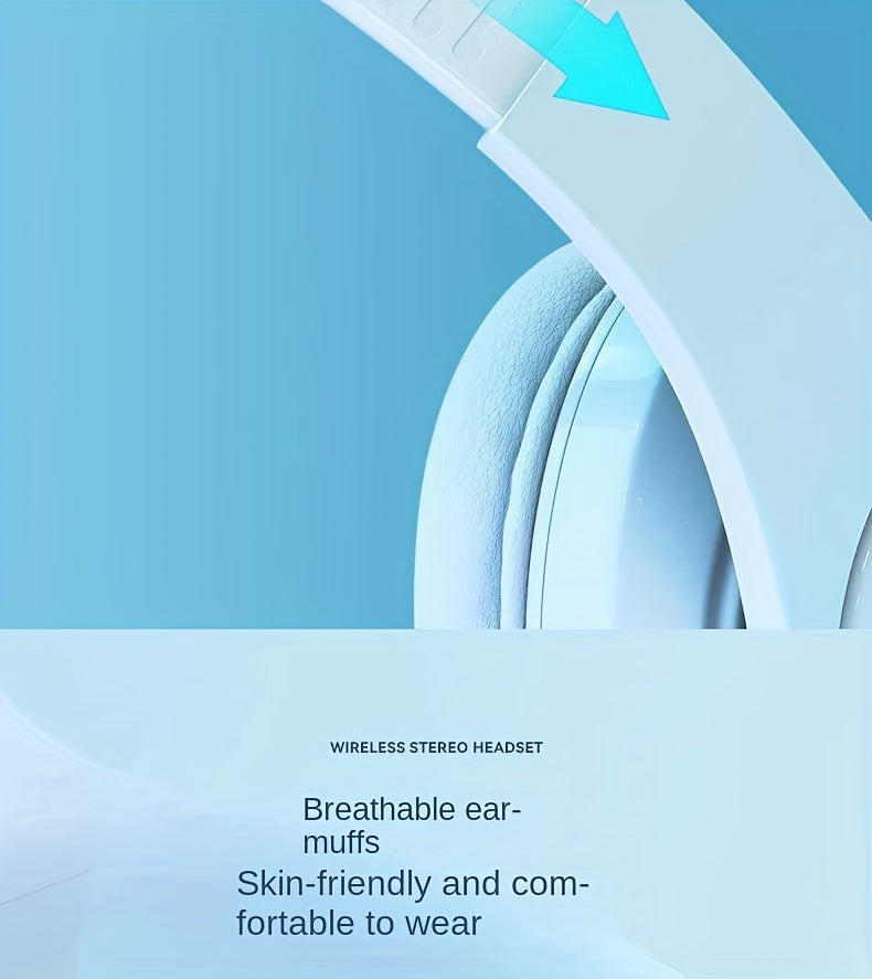 39 Luminous Wireless Headphones with Plug-in, Wired and Wireless Multifunctional Use