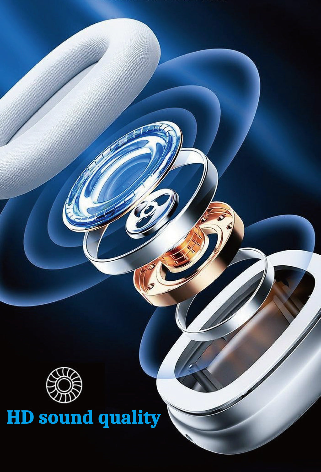 Upgraded High-Quality Wireless Headphones, Lightweight Foldable Earphones with Built-In Microphone, Compatible with 3.5Mm Audio Cable, Travel Work Stereo Laptop Phone, Ios Wireless Gaming Headset, Christmas Gift