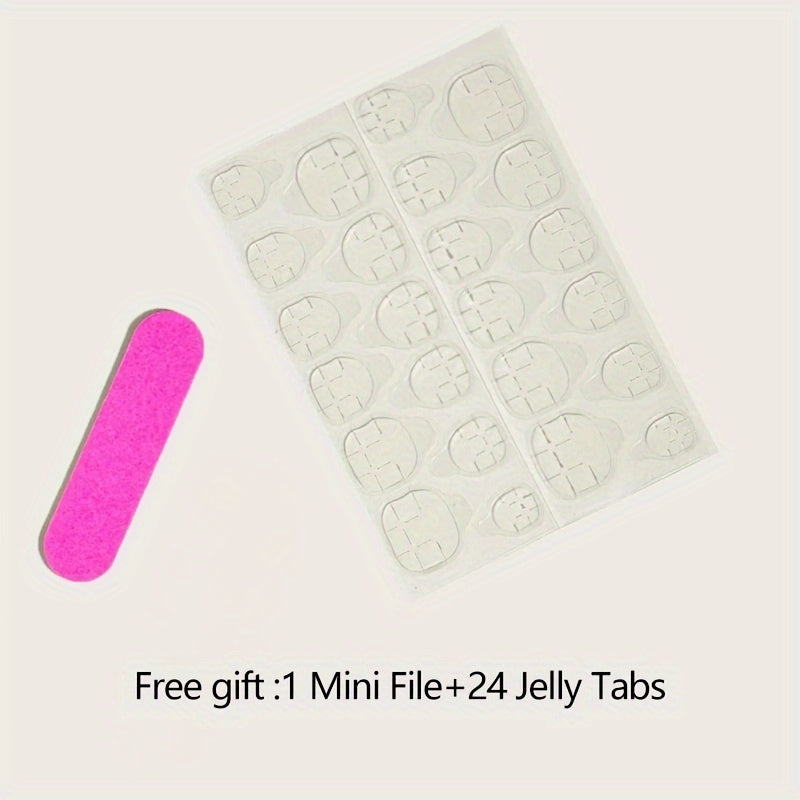 24pcs Glossy Black Gradient French Tip Press On Nails with Cute Cat, Star, and Moon Design - Full Cover False Nails for Women and Girls, Halloween Nails