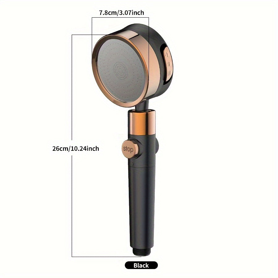 1pc Supercharged Filtered Shower Head | Three-Speed Adjustable, Super Pressurized, Wall-Mounted, Painted Finish, Rain Set, Adjustable Angle Head, Bathroom Accessories, For Shower Use Only